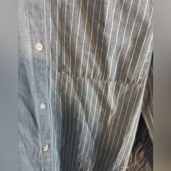 Noisy May striped denim shirt & shorts set in light blue size m EUC - Picture 8 of 9